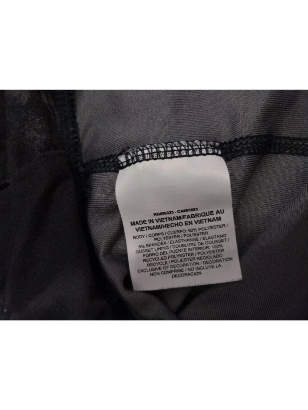 Nike Dri-FIT Womens Cropped Leggings M Black Gray Abstract Print Reflective.